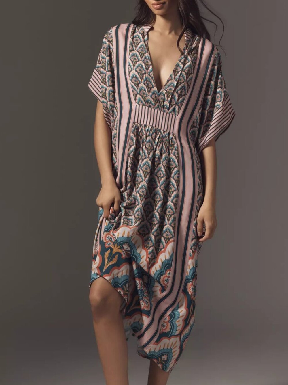 HTF Anthropologie Conditions Apply V-Neck Kaftan